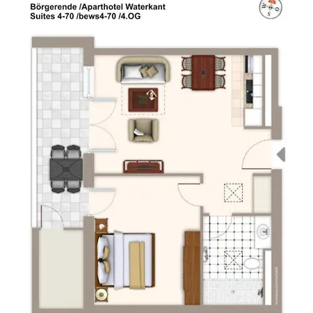 Waterkant 2-raum Am Mit Daire 4*
